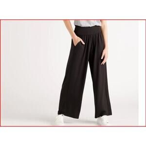 NEW Quince Women's Black French Terry Modal Wide Leg Pant Women's XL